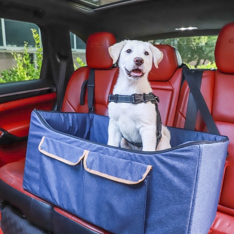 Pet Detachable Washable Waterproof Scratch Proof Soft Dog Safety Car Travel Bed Booster Seat for Back and Front Seat