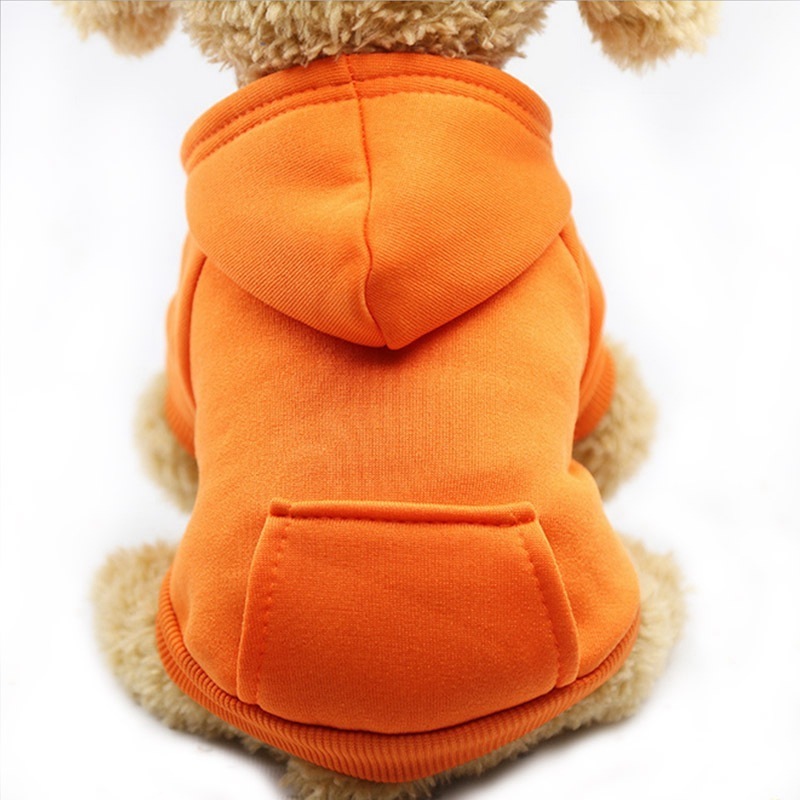 Wholesale Winter Dog Hoodie with Pockets Warm Pet Sweatshirt Soft Dog Clothes for Small Cat Dog Puppy