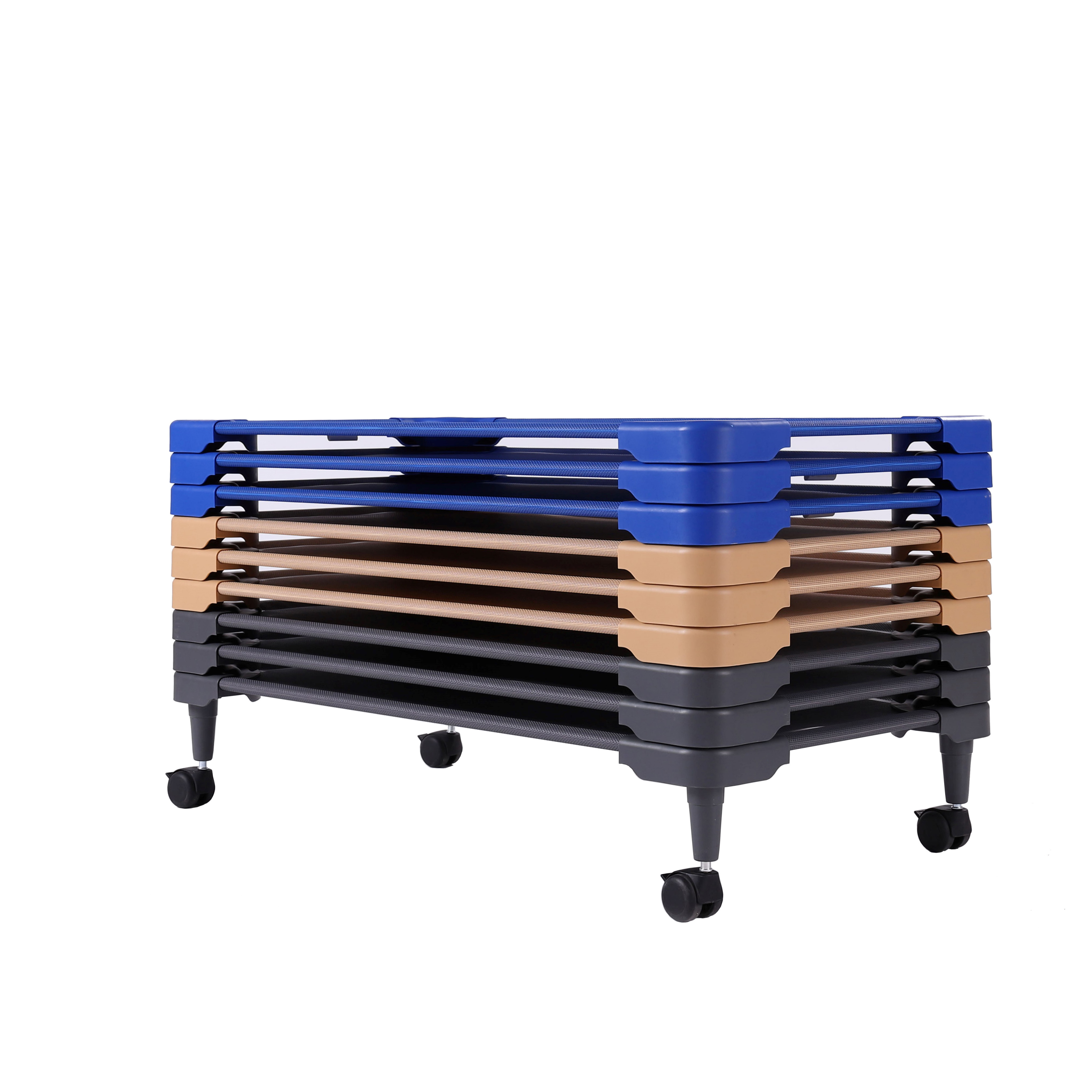 New design Easy to carry High quality breathable toddler stackable kiddie cots