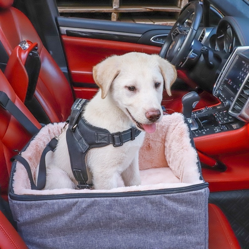 Pet Detachable Washable Waterproof Scratch Proof Soft Dog Safety Car Travel Bed Booster Seat for Back and Front Seat