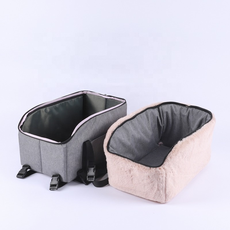 Hot Sale Foldable Durable Easy Clean Double-Sided Pet Car Booster Seat for Small Medium Dogs