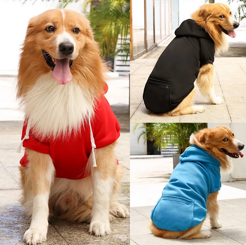 Puppy Dog Hoodie for Small Medium Dogs Hooded Sweatshirt with Pocket Hat Pet Clothe