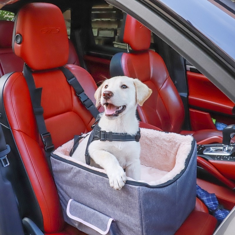 Pet Detachable Washable Waterproof Scratch Proof Soft Dog Safety Car Travel Bed Booster Seat for Back and Front Seat