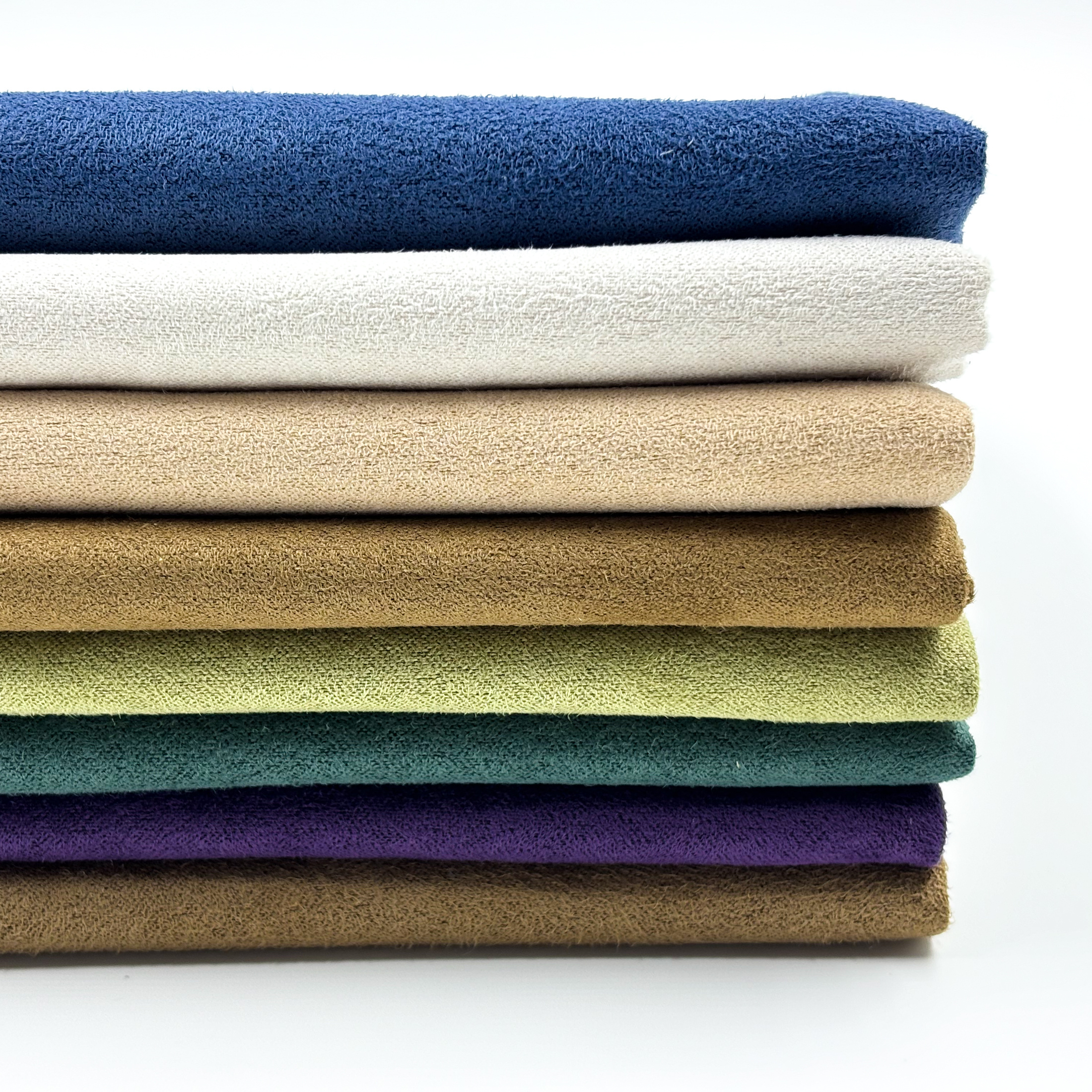 Recycled 100% Polyester Woven 6-Harness Suede Fabric for Bedding pillows Blankets and Home Textile