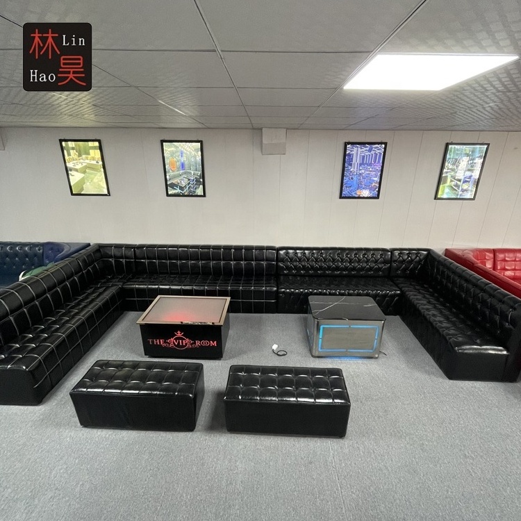 Night Club Furniture Sofa Seating, U Shape L shape Nightclub Bar Sofa