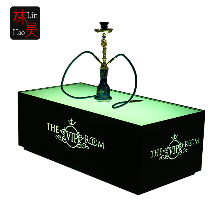 Led hookah lounge furniture, shisha hookah table