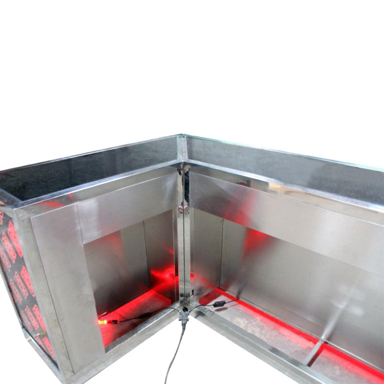 Modern stainless steel nightclub led lighting bar counter