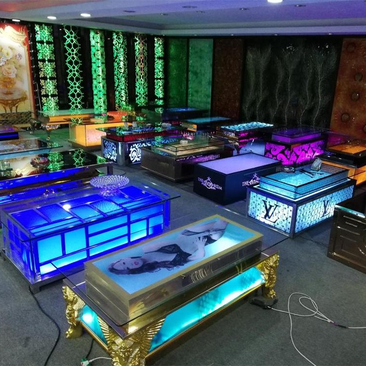 Cool bar furniture/ nightclub/ KTV/ night club/led cube table wholesale hookah lounge furniture