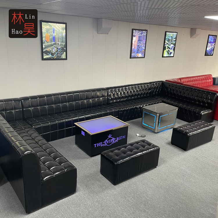 Night Club Furniture Sofa Seating, U Shape L shape Nightclub Bar Sofa