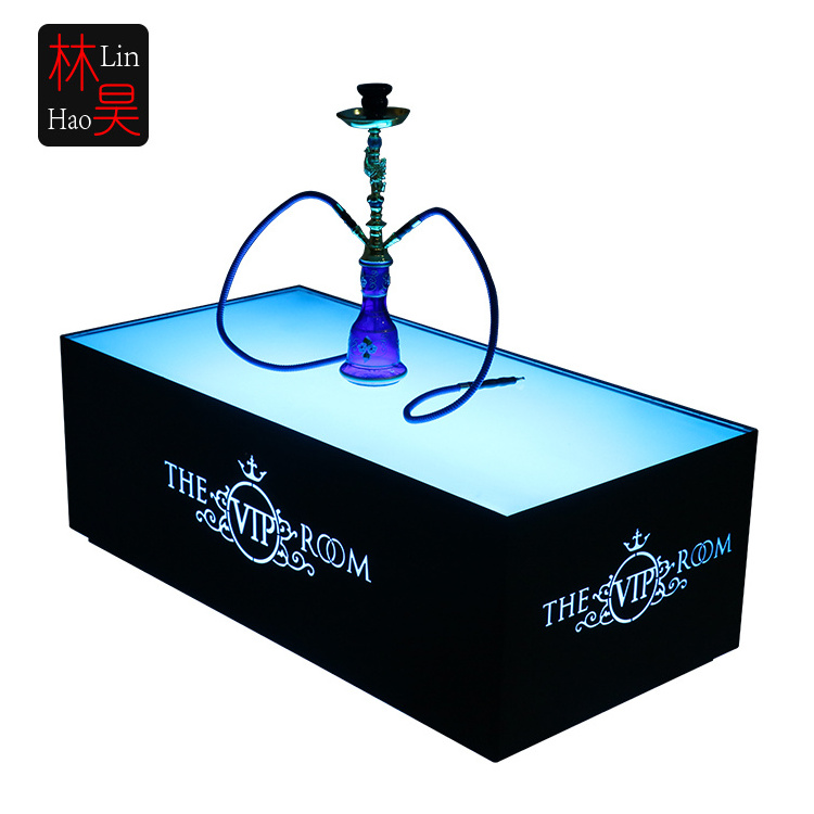 Led hookah lounge furniture, shisha hookah table