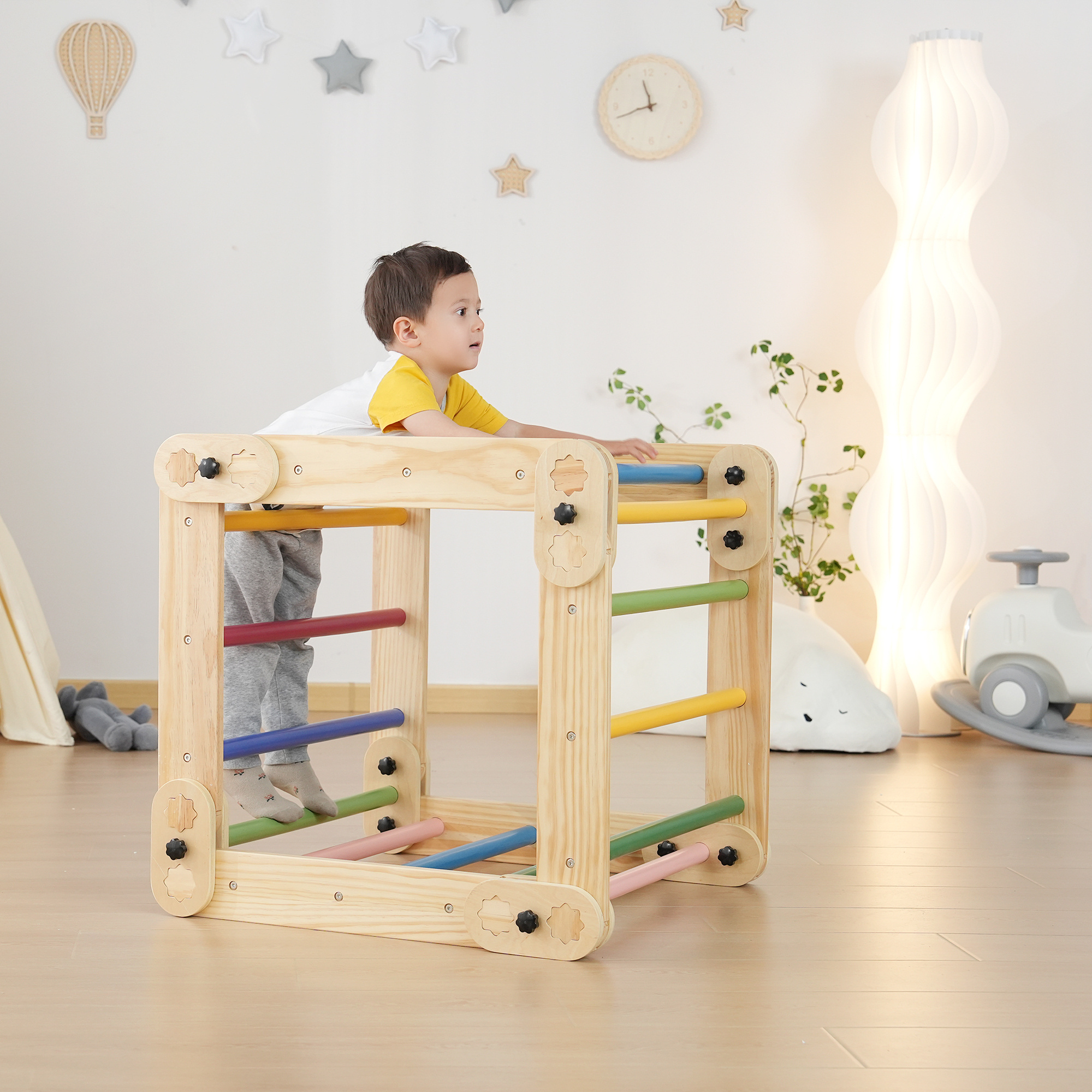 Baby Wooden Climbing Square Toys Gym Indoor Climbing Frame