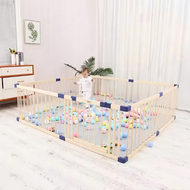 Custom playpen Wooden square playpen Children's crawling fence Children's playground Wooden playpen