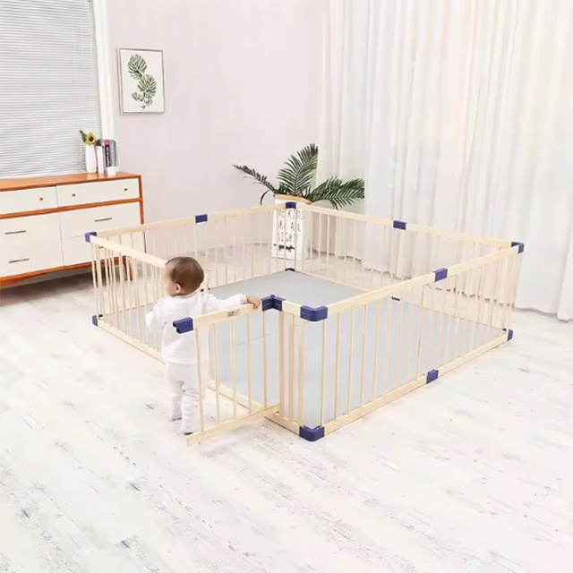 Custom playpen Wooden square playpen Children's crawling fence Children's playground Wooden playpen