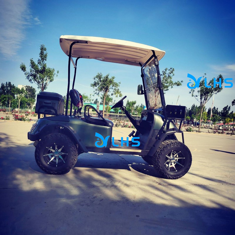 Newest hot sale gas powered golf buggy 4 wheel 2+2 seater golf cart trolley aluminum golf cart with light