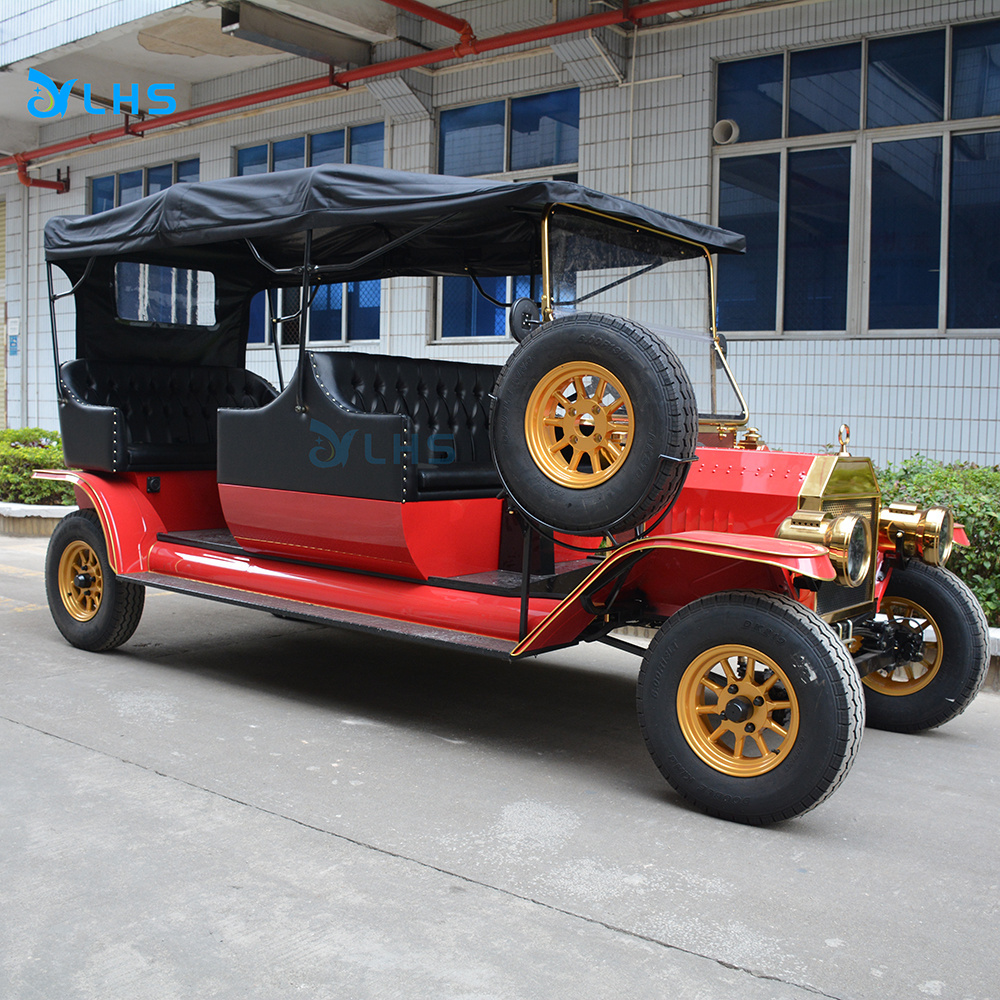 Old sightseeing vintage car American standard classic electric vehicle retro design tourism antique car on protimotion