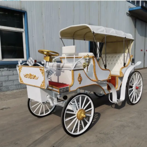 Factory price sightseeing horse carriage wagon princess wedding horse cart marathon victoria horse carriages for sale