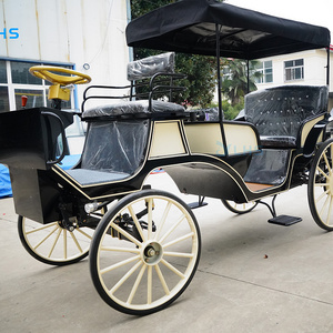 Hot sale Beige Princess Cinderella Horse Carriage For Sale Used Royal Wedding Carriage Pumpkin Sightseeing Electric Car