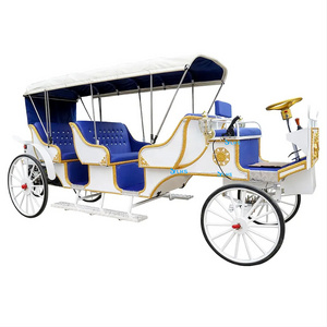 Princess wedding horse buggy/Cinderella pumpkin horse carriage manufacturer/electric sightseeing horseless carriage for sale