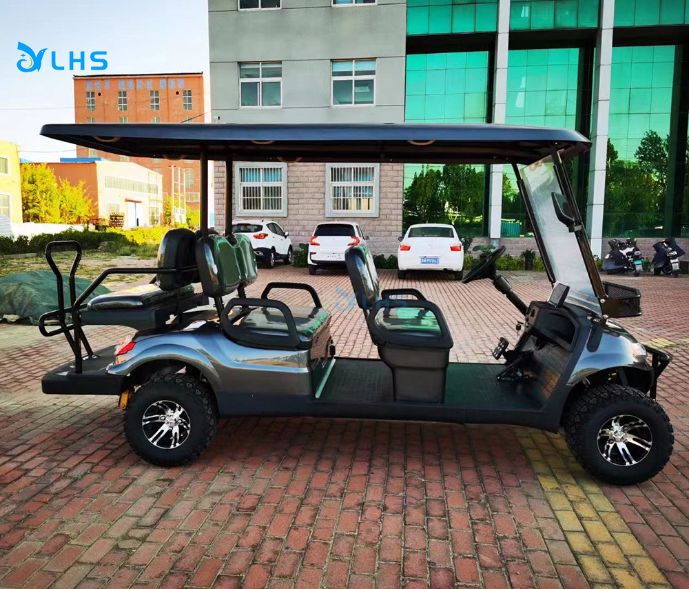 4 wheel custom golf motorcycle car solar panel powerd wedding golf cart trolley wholesale golf buggy with phone holder