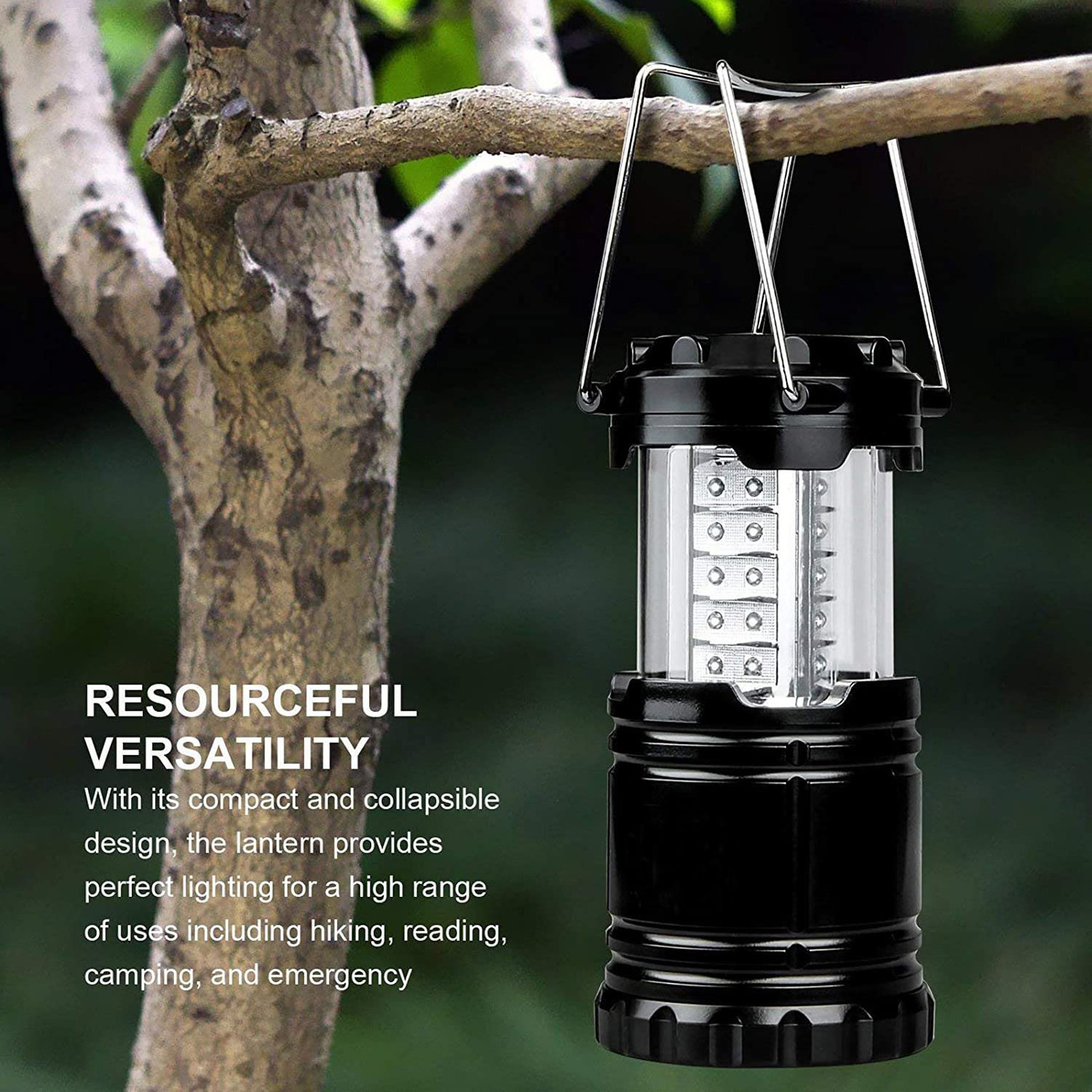 Hot Sale Collapsible LED Telescopic Light Emergency Lamp Camping Lantern with 3AA Battery