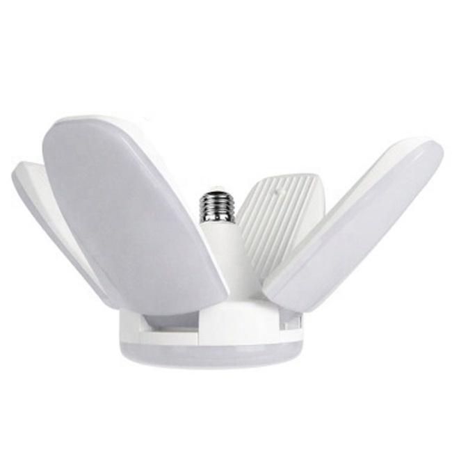 110V 220V E27 B22 Energy Saving Light 45W 60W Ceiling Lamp Foldable Angle Adjustable Fan Blade Ampolletas Led Bulb PC 30 Plastic