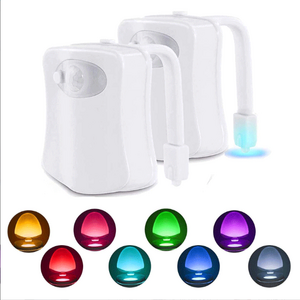 Wholesale Auto Smart PIR 16 Colors Changing Led Motion Sensor Activated Bowl Bathroom Toilet Night Light