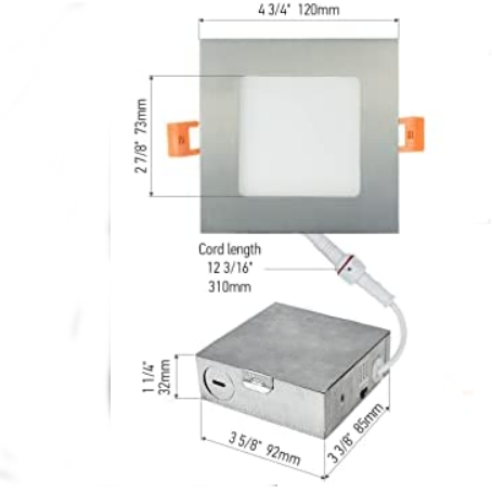 Hot Sale Slim Aluminum Recessed Household Spot Light Mounted Square Cob Light Led Down Light