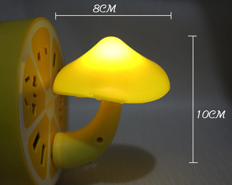 2023 New Bedroom Mini Custe Colorful Night Light Plug in Led Mushroom Shaped Lamp