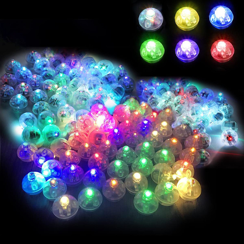 Small 100pcs Waterproof Tiny Round Led Light Flashing Led Balloon Light for Party Wedding