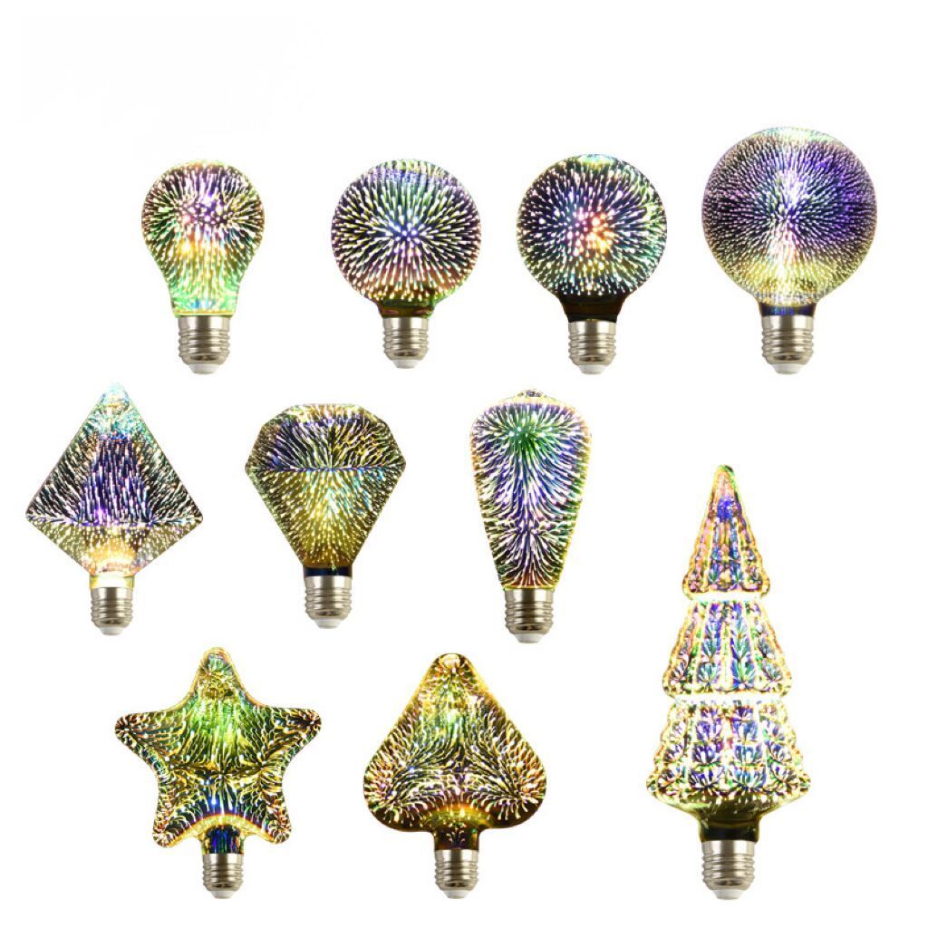 Christmas Wholesale Wedding Decorative Led Infinity Light E27 3D Firework 3d st64 Led Filament Bulb