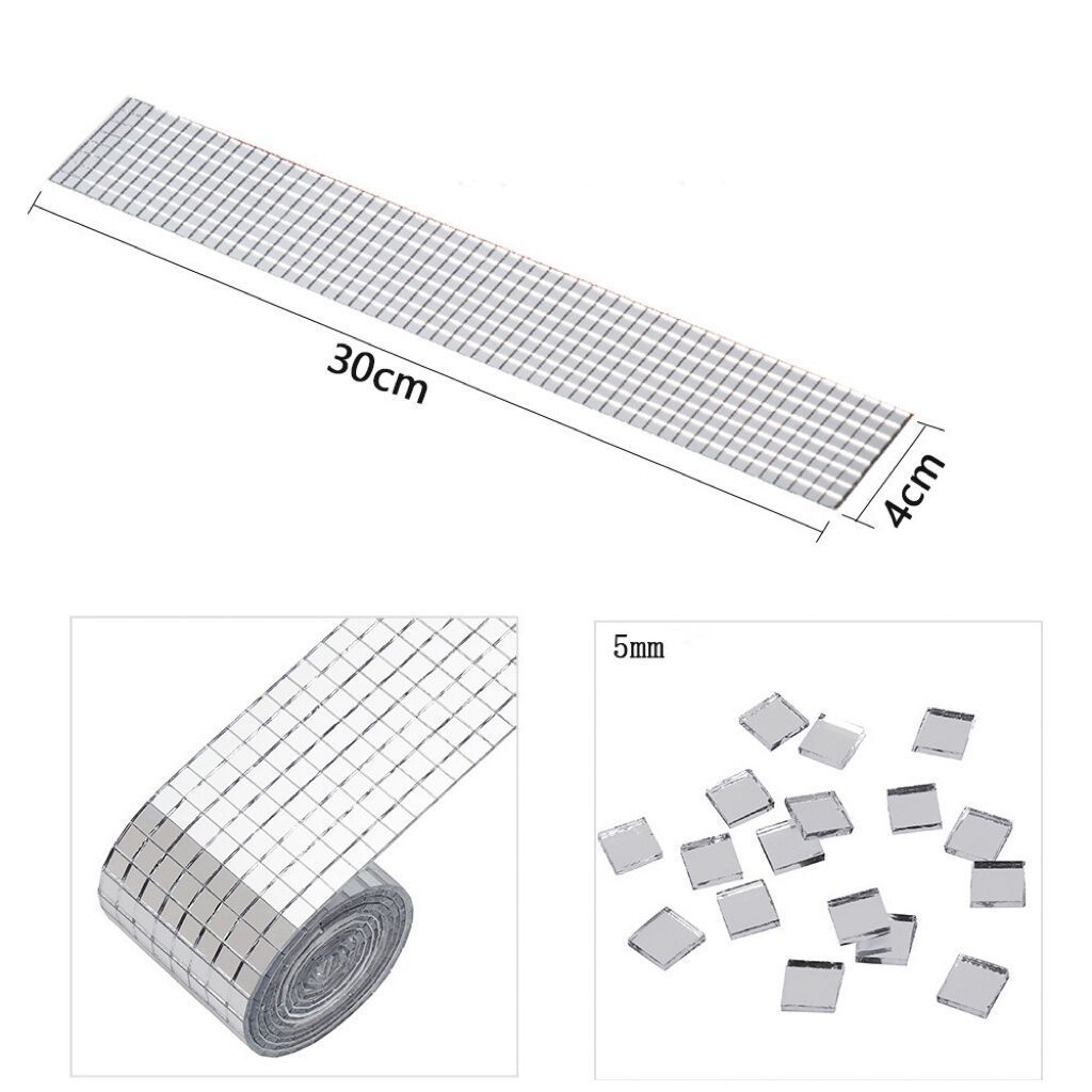 Hot Sale Cheap Bathroom Wall Decoration Self Adhesive DIY Mini Square Glass Mosaic Mirror Tiles for Craft