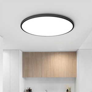 Manufacturer Contemporary CCT Selectable Led Disk Flush Mount Lamps Dome Black Industrial Ceiling Light