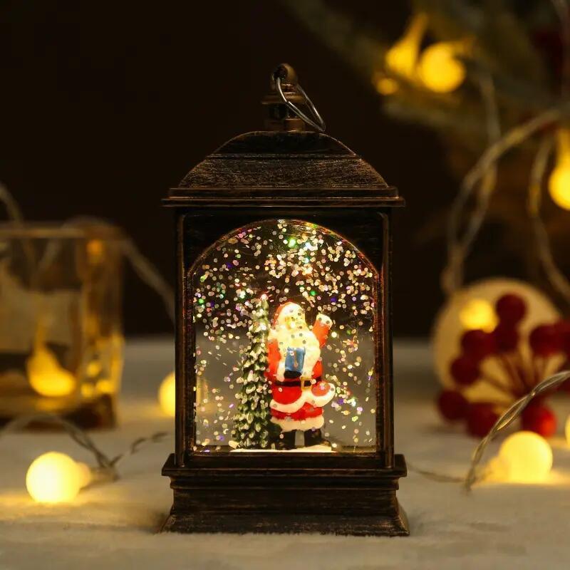 2023 Wholesale Led Luminous Interior Glitters christmas snow globes light up water lanterns