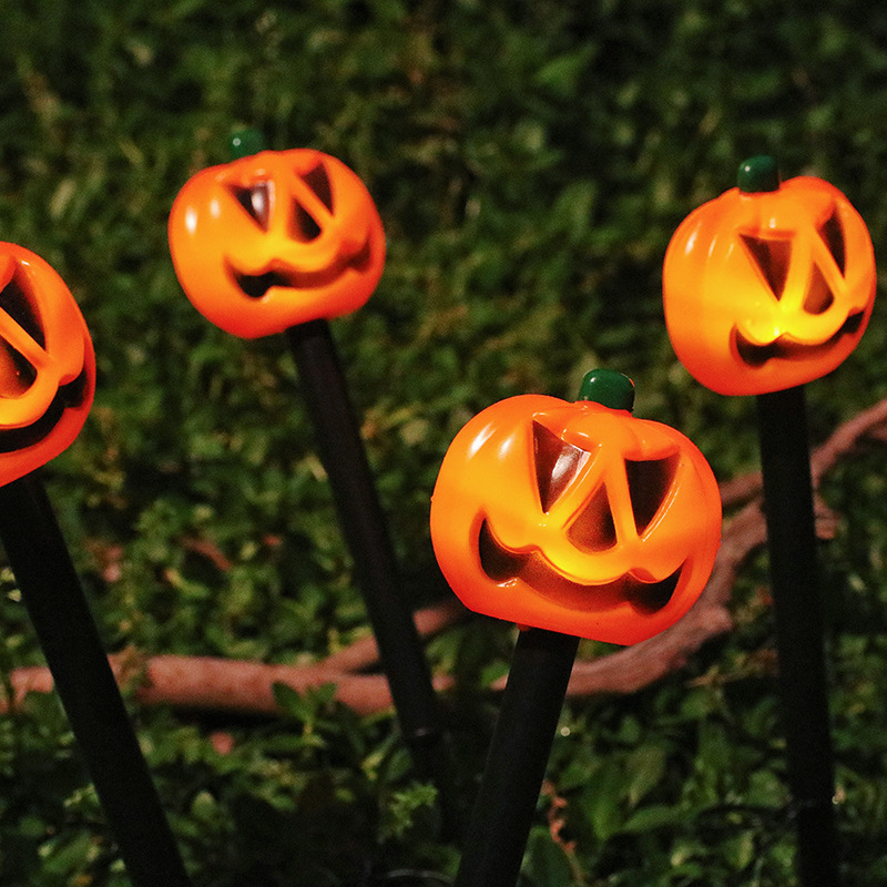 Halloween Solar Decorations Pathway Lights Pumpkin Ghost Garden Stake Light For Festival