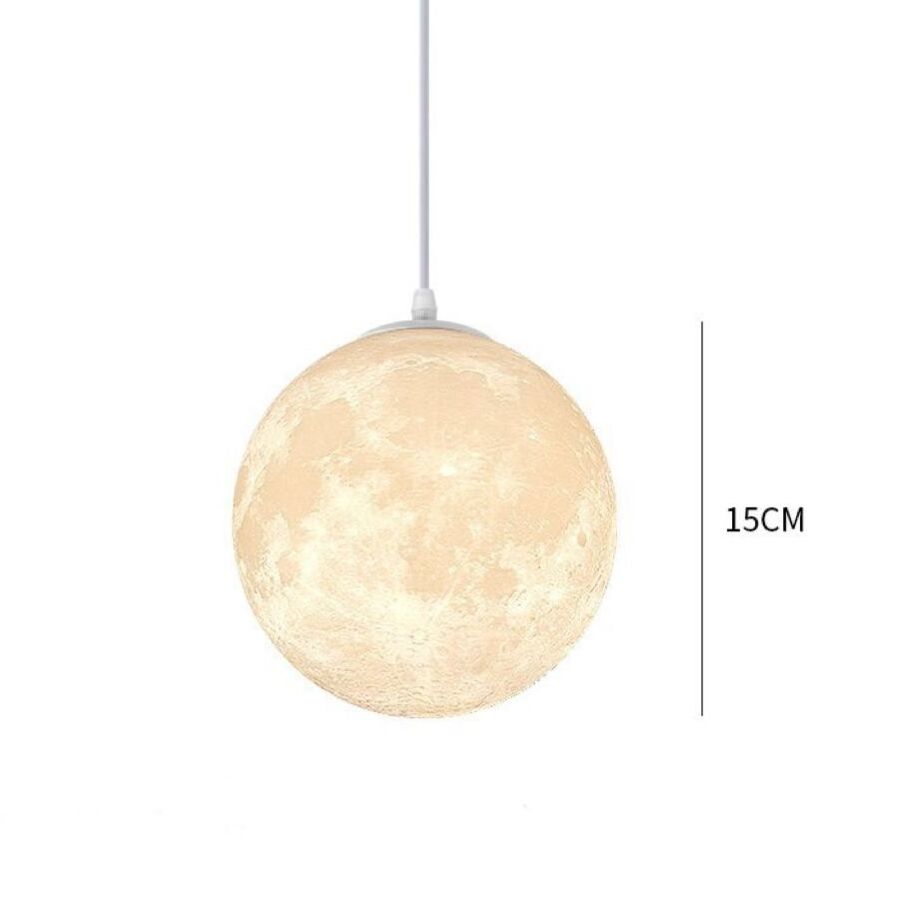 Creative round hanging led ceiling lighting restaurant decoration pendant lamp moon chandelier