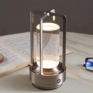 Cordless Rechargeable LED Desk Light 3-Levels Brightness Portable Metal Table Lamp For Restaurant Bar