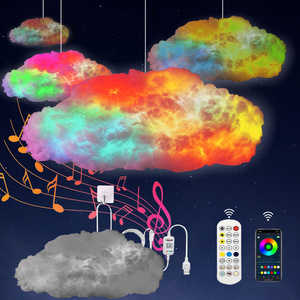 Hot Sale Party Game Room Smart APP Remote Control USB 3D RGB Led Cloud Pendant Ceiling Light