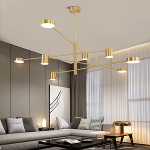 most popular brass hanging light fixtures gold pendant ceiling lamp sputnik chandelier