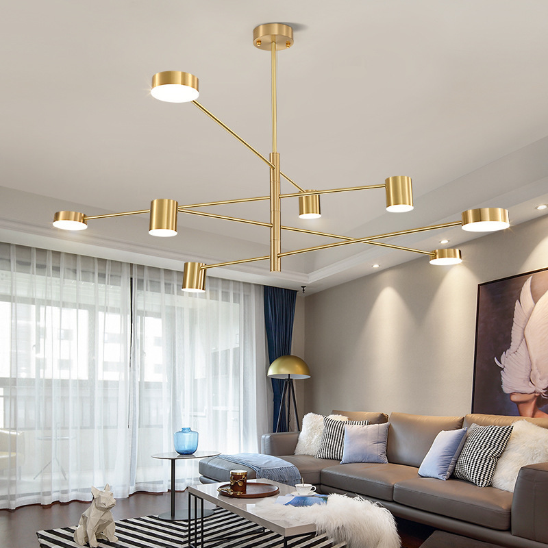 most popular brass hanging light fixtures gold pendant ceiling lamp sputnik chandelier