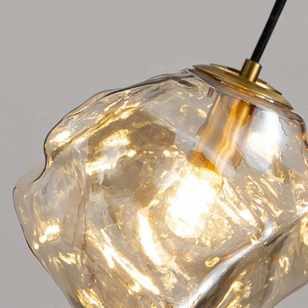 Modern Creative Irregular Glass Ball Chandelier Lamp Lava Pendant Light For Living Room