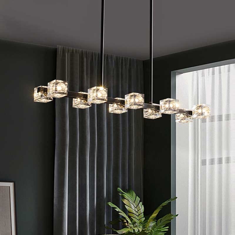 modern black crystal farmhouse chandelier industrial black and copper pendant light for dining room