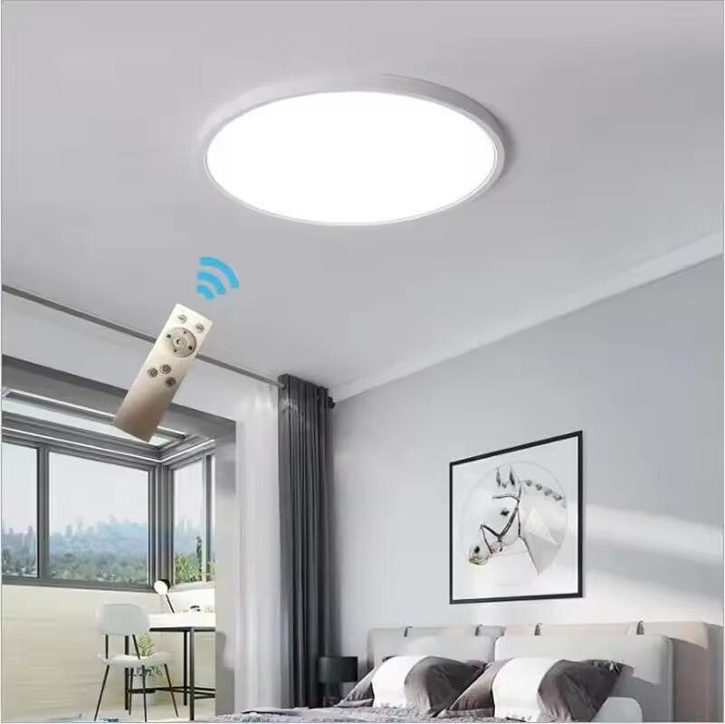 Factory Commercial Bedside Remote control Flush Mount Custom Flat Smart Led Ceiling Lamp Light