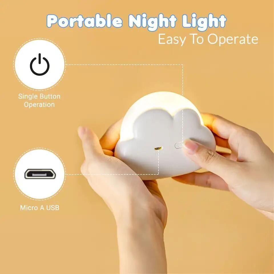 hot sale baby cute battery operated led cloud kids night light cute nursery light for baby