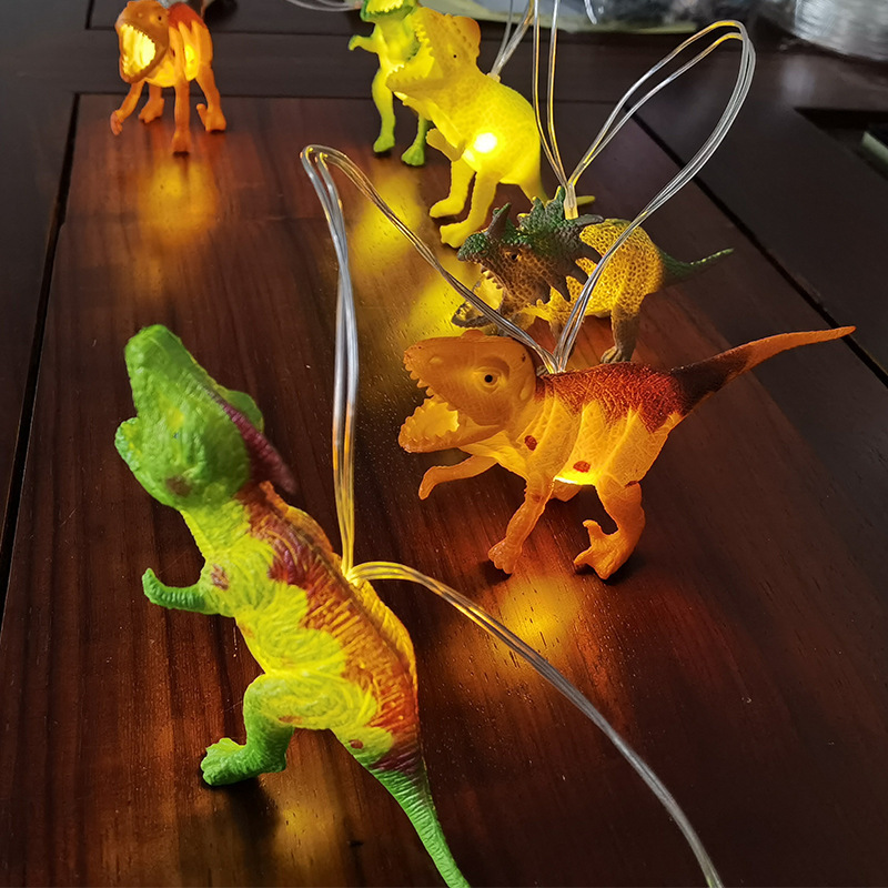 Battery Operated Christmas Night Lights Toy Super Fun Dinosaur String Lights for Kids