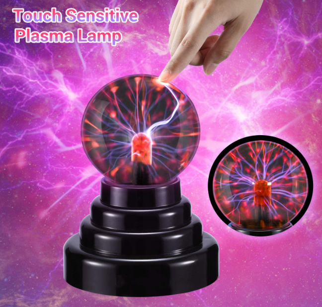 Hot Sale Newest plug-in battery 4inch Touch Sound Thunder Light Large Plasma Ball with Blue Tooth Speaker