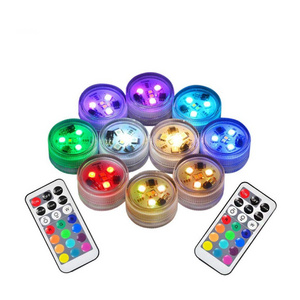 Wholesale Price Small Battery Underwater Tea Lights RGB Multicolor LED IP68 80 ABS 100w Waterproof Led Light for Swimming Pool