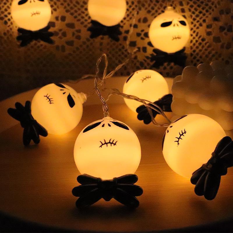 New Decoration LED String Lights USB Battery Plastic Outdoor Light Up Ghost For Halloween