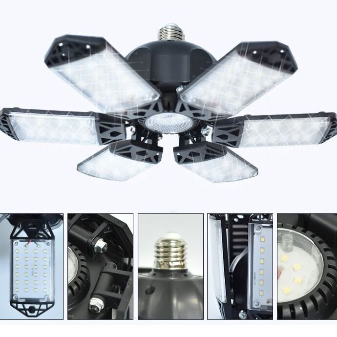 High Quality hyper tough lumiere atelier ceiling light fixtures bright garage led shop lamp with folding