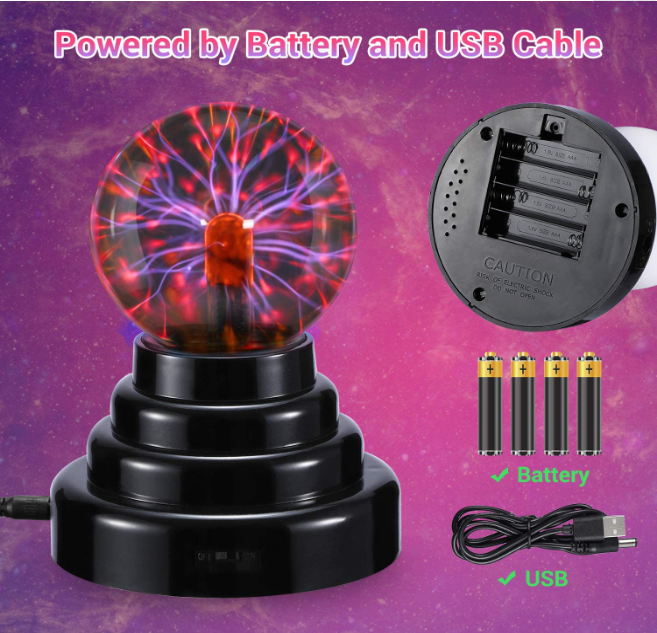 Hot Sale Newest plug-in battery 4inch Touch Sound Thunder Light Large Plasma Ball with Blue Tooth Speaker