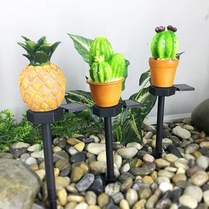 China Wholesale Waterproof Garden LED Fruit Pineapple cactus Stake Light Solar Ground Plug Lamp